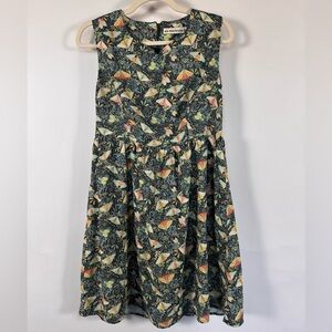 Sm Wardrobe Dress Womens Medium Moth Print Whimsy Goblincore Skater Pinup Fit